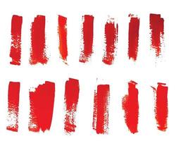 Set of Grunge brush strokes vector