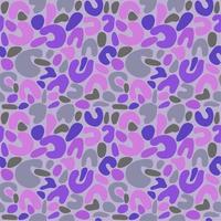 Abstract seamless spotted pattern. Pink and lilac spots on grey background. vector