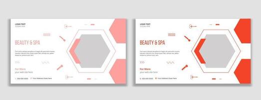 Beauty salon and spa thumbnail and web banner template vector