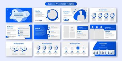 Creative business presentation slide template design set vector