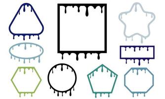 set of dripping frame vector