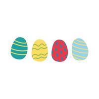 Easter eggs. Flat vector illustration