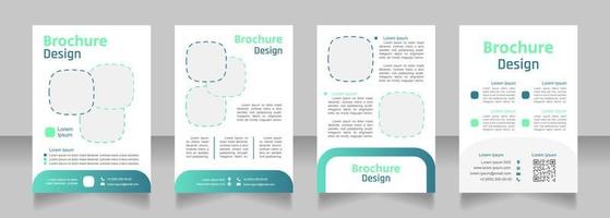 Planting blank brochure design. Template set with copy space for text. Premade corporate reports collection. Editable 4 paper pages vector