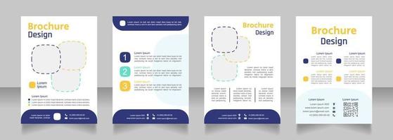 Science blank brochure design. Template set with copy space for text. Premade corporate reports collection. Editable 4 paper pages vector