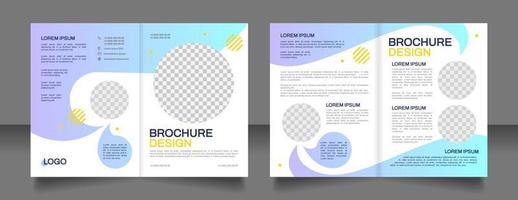 Programming languages courses blank brochure design. Template set with copy space for text. Premade corporate reports collection. Editable 4 paper pages vector