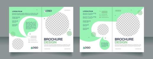 Sustainable technologies conference blank brochure design. Template set with copy space for text. Premade corporate reports collection. Editable 4 paper pages vector