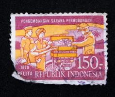 Sidoarjo, Jawa timur, Indonesia, 2022 -  philately with the theme of public service illustrations photo