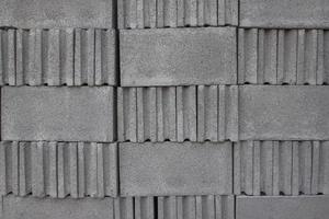 Pile concrete block to prepare for used in construction. photo