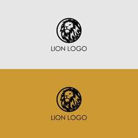 león logo icono cabeza logo vector