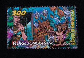 Sidoarjo, Jawa timur, Indonesia, 2022 - philately, a collection of stamps with the theme of folklore Roro Jonggrang photo