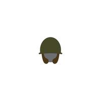 Army helmet icon vector
