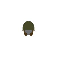 icono de casco del ejército vector