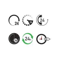 24 hour service icon vector