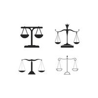 justice scale icon vector
