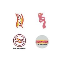 cholesterol plaque icon vector