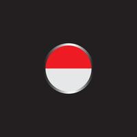 Republic of Indonesia flag icon vector