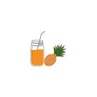 icono de jugo de piña vector