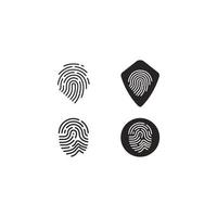 fingerprint logo vector illustration template design.