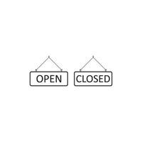 open and close  icon vector