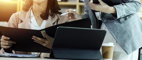 Business Consulting meeting working and brainstorming new business project finance investment concept photo