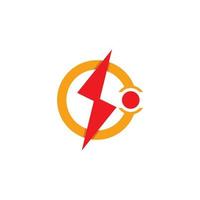 Power lightning logo vector