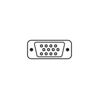 VGA cable icon vector