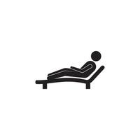 lying down icon vector