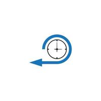 clock and arrow logo vector