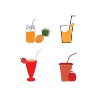 fresh fruit juice icon vector