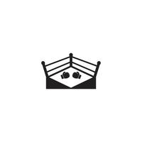 logotipo del ring de boxeo vector