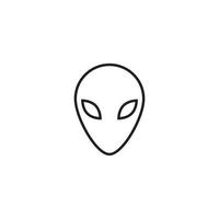 diseño de plantilla de ilustración de vector de icono alienígena.