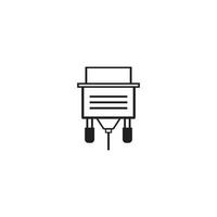 VGA cable icon vector