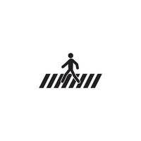 Human road crossing icon vector