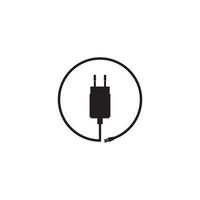 mobile phone charger icon vector