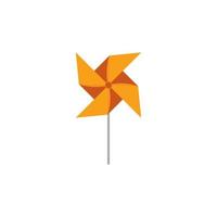 Paper windmill icon vector