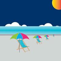 seaside scenery background vector