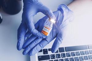 Double exposure of technology healthcare And Medicine concept. Doctors using digital tablet and modern virtual screen interface icons panoramic banner, blurred background. photo