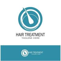 Hair treatment logo hair transplantation logo vector image design illustration