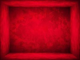 Red gradient wall. blank studio room. plain studio background photo