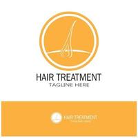 Hair treatment logo hair transplantation logo vector image design illustration