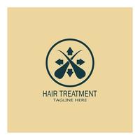 Hair treatment logo hair transplantation logo vector image design illustration