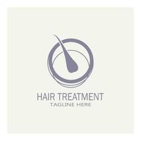 Hair treatment logo hair transplantation logo vector image design illustration