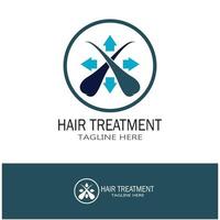 Hair treatment logo hair transplantation logo vector image design illustration