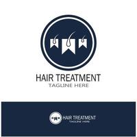 Hair treatment logo hair transplantation logo vector image design illustration