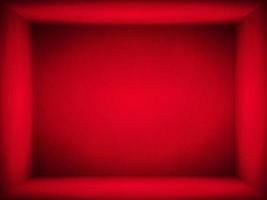 pared de degradado rojo. sala de estudio en blanco. fondo de estudio simple foto