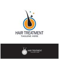 Hair treatment logo hair transplantation logo vector image design illustration