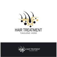 Hair treatment logo hair transplantation logo vector image design illustration