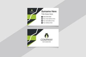 Creative double-sided business card vector