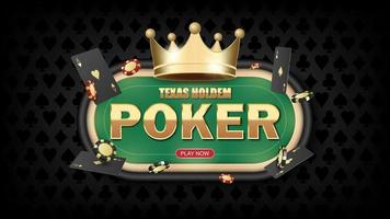 Poker game casiono online, web background template for internet, vector illustration