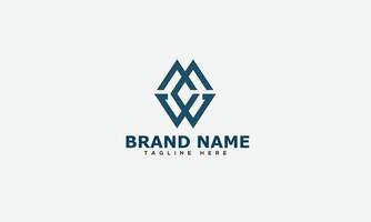 WM Logo Design Template Vector Graphic Branding Element.